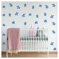 Виниловые наклейки на стену Звёзды голубого цвета Декор интерьера для детской комнаты - 40 шт.