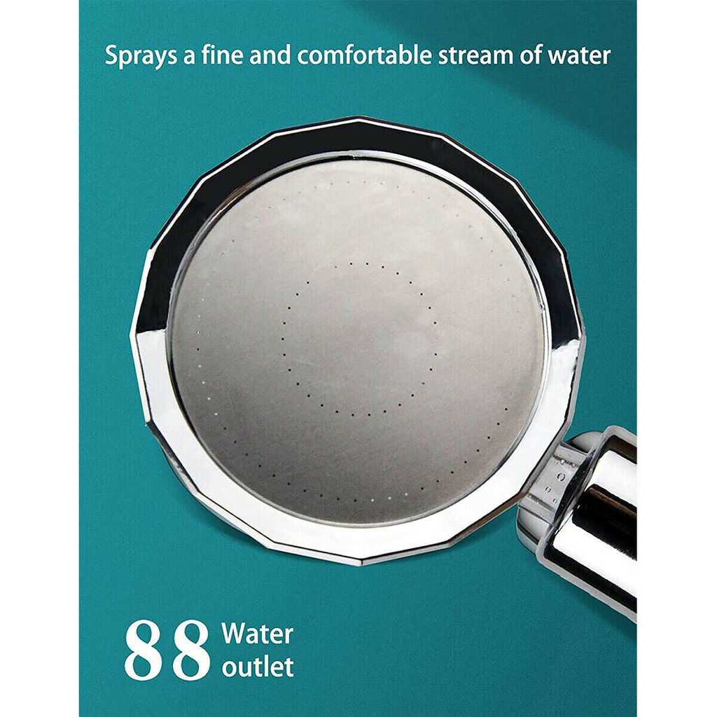 88 skylių 360° besisukantis dušo antgalis; 88 holes 360° rotating shower nozzle, LIVMAN H10 kaina ir informacija | Dušo komplektai ir panelės | pigu.lt