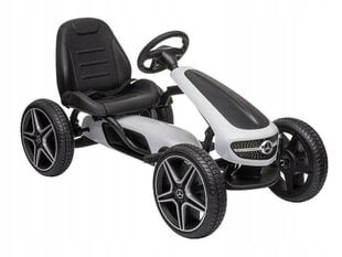 Vaikiškas pedalinis kartingas Hecht Mercedes Benz Go Kart, baltas kaina ir informacija | Žaislai berniukams | pigu.lt