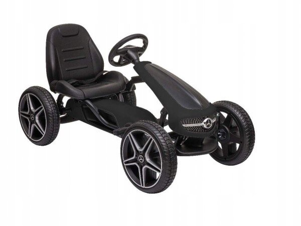 Vaikiškas pedalinis kartingas Hecht Mercedes Benz Go Kart, juodas kaina ir informacija | Žaislai berniukams | pigu.lt