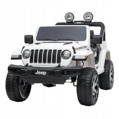 Dvivietis vaikiškas elektromobilis Hecht Jeep Wrangler Rubicon, baltas kaina ir informacija | Elektromobiliai vaikams | pigu.lt