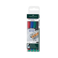 Постоянные CD/DVD -диски Faber Castell Multimark F, 4 Sp. Установите пакет 4 ПК. цена и информация | Письменные принадлежности | pigu.lt