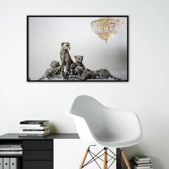 Настенный плакат с Леопардами Декор интерьера - 120 х 81 см цена и информация | Репродукции, картины | pigu.lt