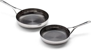 Crowd Cookware - Сковороды Blackbeard - Набор сковородок - Ø 24 + 28 см - Не прилипает и не царапается - Подходит для всех типов плит - Нержавеющая сталь - Можно мыть в посудомоечной машине и использовать в духовке цена и информация | Cковородки | pigu.lt