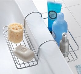 Полка для ванны серебристая цена и информация | Аксессуары для ванной комнаты | pigu.lt