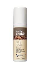 Purškiami dažai plaukų šaknims Milk Shake SOS Roots Brown, 75 ml kaina ir informacija | Plaukų dažai | pigu.lt