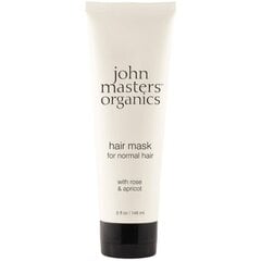 Plaukų kaukė normaliems plaukams su rožėmis ir abrikosais John Masters Organics, 148 ml kaina ir informacija | Priemonės plaukų stiprinimui | pigu.lt