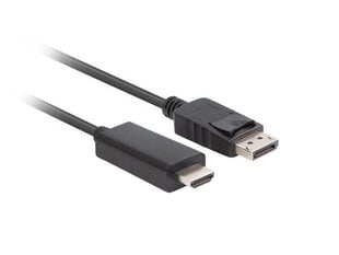 Lanberg HDMI DisplayPort, 3 m kaina ir informacija | Kabeliai ir laidai | pigu.lt