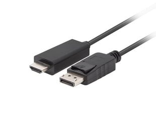 Lanberg, DisplayPort - Hdmi, 1 m kaina ir informacija | Kabeliai ir laidai | pigu.lt