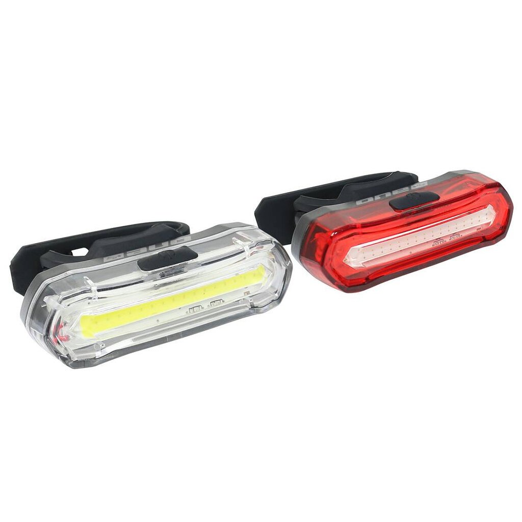 Dviračio žibintų rinkinys Rock Machine S.Light 30 USB цена и информация | Žibintai ir atšvaitai dviračiams | pigu.lt
