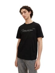 Tom Tailor vyriški marškinėliai 1035581*29999, juodi kaina ir informacija | Vyriški marškinėliai | pigu.lt