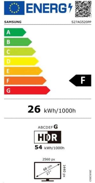 Samsung LS27AG520PPXEN цена и информация | Monitoriai | pigu.lt