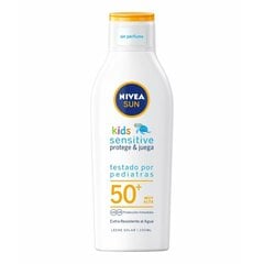 Солнцезащитный крем Nivea Protect&Sensitive Kids 200 ml Spf 50 цена и информация | Кремы от загара | pigu.lt