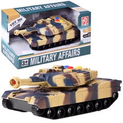 Военный танк со световыми и звуковыми эффектами, коричневый цена и информация | Игрушки для мальчиков | pigu.lt