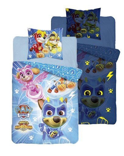 Paw Patrol patalynės komplektas, 160x200, 2 dalių kaina ir informacija | Patalynė kūdikiams, vaikams | pigu.lt