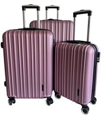 Маленький дорожный чемодан Airtex Worldline Брага розовый, 623/S цена и информация | Чемоданы, дорожные сумки | pigu.lt