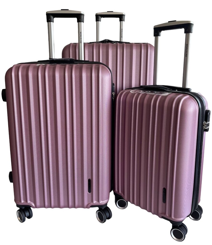 Mažas lagaminas Airtex Worldline Braga 623, S, rožinis цена и информация | Lagaminai, kelioniniai krepšiai | pigu.lt