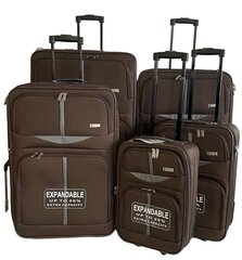Vidutinis lagaminas Airtex Worldline Marron, M, rudas kaina ir informacija | Lagaminai, kelioniniai krepšiai | pigu.lt