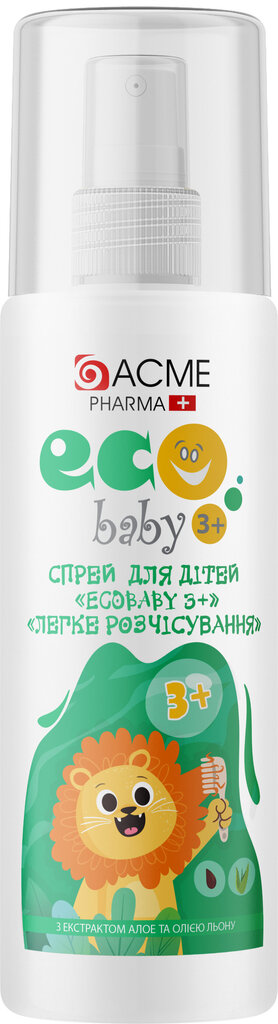 Plaukų purškiklis lengvinantis iššukavimą Eco Baby 3+ vaikams, 150 ml цена и информация | Priemonės plaukų stiprinimui | pigu.lt
