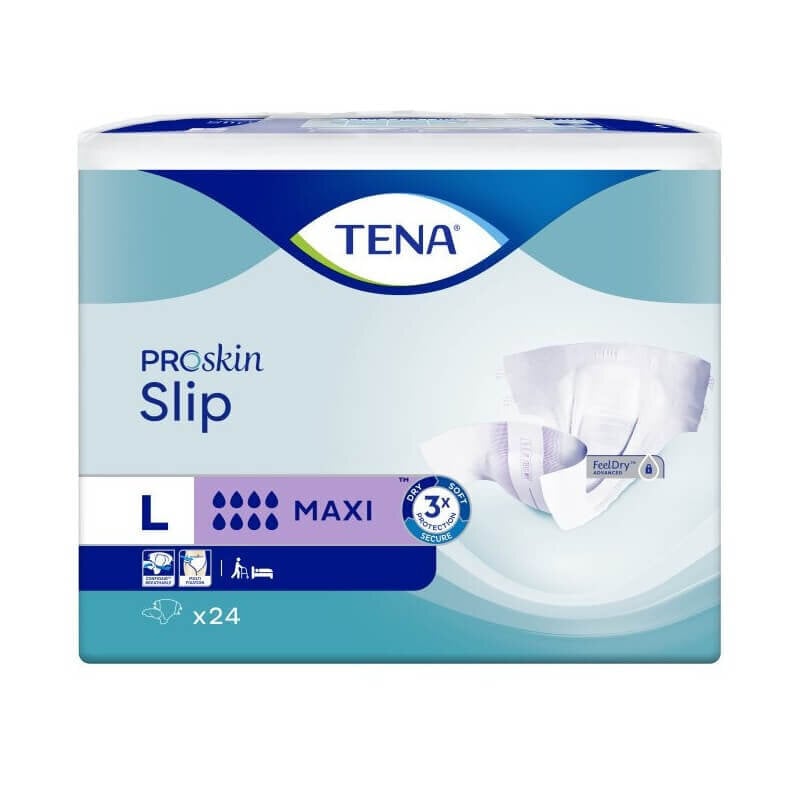 Sauskelnės suaugusiems Tena Slip Maxi L, 24 vnt. цена и информация | Sauskelnės, įklotai, paklotai suaugusiems | pigu.lt