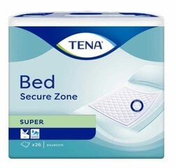 Vienkartiniai paklotai Tena Bed Secure zone Super, 60x90 cm, 26 vnt. цена и информация | Подгузники, прокладки, одноразовые пеленки для взрослых | pigu.lt