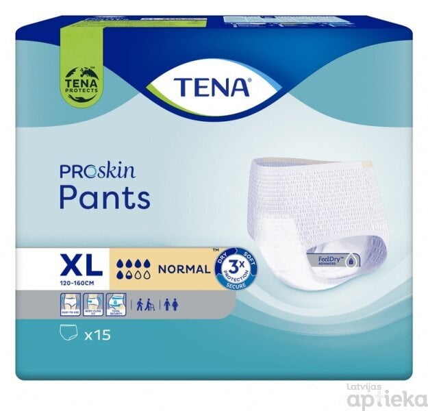 Sauskelnės suaugusiems Tena Pants Normal XL, 15 vnt. kaina ir informacija | Slaugos prekės | pigu.lt