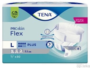 Подгузники для взрослых Tena ProSkin Flex Plus L, 30 шт цена и информация | Подгузники, прокладки, одноразовые пеленки для взрослых | pigu.lt