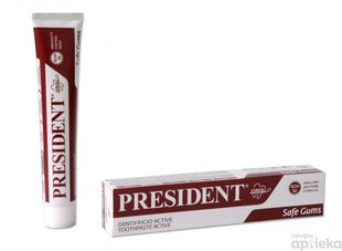 Dantų pasta President Active Safe gums, 75 ml kaina ir informacija | Dantų šepetėliai, pastos | pigu.lt