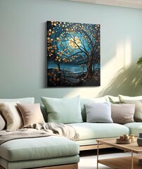 Картина Turquoise Gold Tree цена и информация | Репродукции, картины | pigu.lt