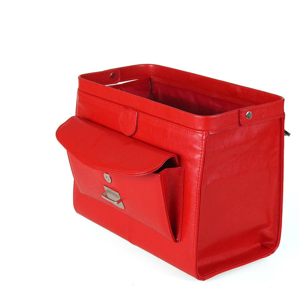 Natūralios odos krepšys, raudonas kaina ir informacija | Lagaminai, kelioniniai krepšiai | pigu.lt