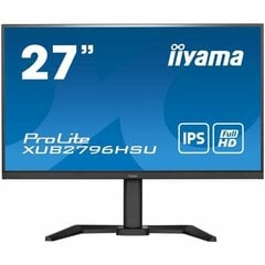 iiyama 68,6 см/27 дюймов (1920x1080) iiyama ProLite XUB2796HSU-B5 16:9 1 мс IPS HDMI DisplayPort USB 2.0 Поворотный динамик VESA FullHD Черный цена и информация | Мониторы | pigu.lt