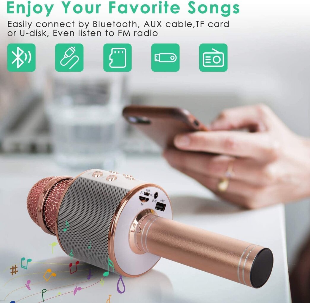 TWS Karaoke Microphone Bluetooth цена и информация | Mikrofonai | pigu.lt