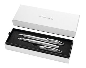 Шариковая ручка+перьевая ручка Pelikan Jazz Noble Elegance, серебристого цвета цена и информация | Письменные принадлежности | pigu.lt