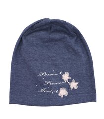 AJS детская шапка 346148 04, джинсовый/розовый 346148*04-52/54 цена и информация | Шапки, перчатки, шарфы для девочек | pigu.lt