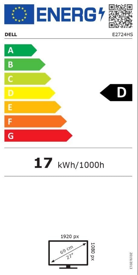 Dell E2724HS kaina ir informacija | Monitoriai | pigu.lt