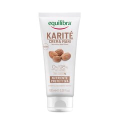 Rankų kremas Equilibra Karite, su Shea Sviestu, 100 ml kaina ir informacija | Kūno kremai, losjonai | pigu.lt