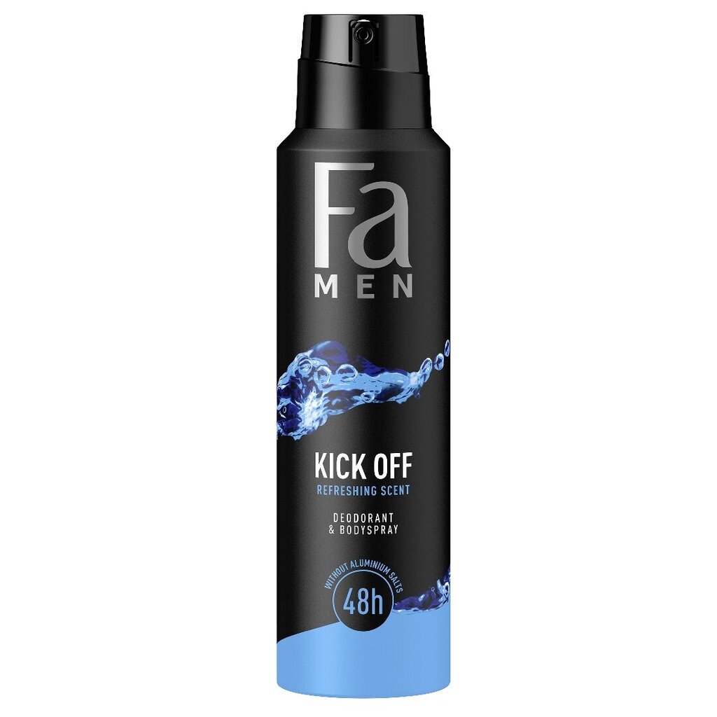 Purškiamas dezodorantas vyrams FA Men Kick Off 48h, 150 ml kaina ir informacija | Dezodorantai | pigu.lt