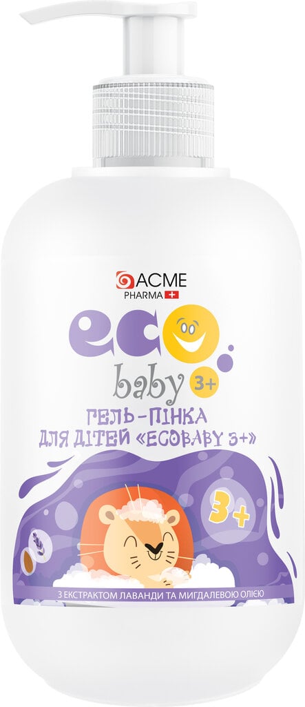 Gelis-putos vaikams su levandų ekstraktu Eco Baby 3+ vaikams, 500 ml цена и информация | Šampūnai | pigu.lt