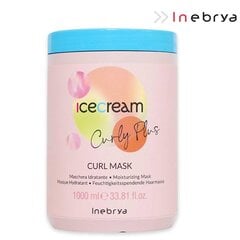 Kaukė garbanotiems plaukams Inebrya Ice Cream Curly Plus, 1000 ml kaina ir informacija | Priemonės plaukų stiprinimui | pigu.lt