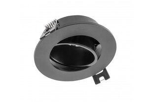Linto taškinio šviestuvo korpusas, IP20, Ø90x29 mm, juodas kaina ir informacija | Lubiniai šviestuvai | pigu.lt