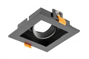 Корпус светильника точечного RUBIO, 187x102 мм, IP20, квадратный, черный цена и информация | Монтируемые светильники, светодиодные панели | pigu.lt