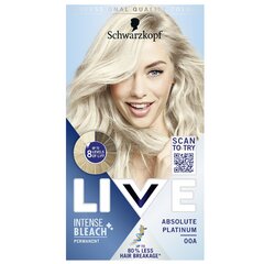 Plaukų šviesinimo priemonė Schwarzkopf Live Intense Bleach, 00A Absolute Platinum, 1 vnt. kaina ir informacija | Plaukų dažai | pigu.lt
