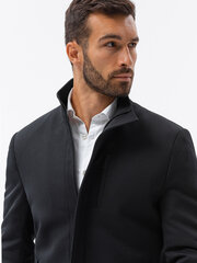 Paltas vyrams Ombre Clothing AMD14161 1899, juodas цена и информация | Мужские пальто | pigu.lt