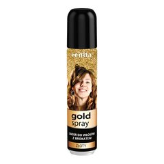 Plaukų lakas su auksinėmis blizgančiomis dalelėmis Venita Gold Spray, 75 ml kaina ir informacija | Plaukų formavimo priemonės | pigu.lt