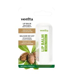 Lygumo suteikiantis lūpų balzamas Venita Lip Balm Shea Butter + Cacao Butter, 4 g kaina ir informacija | Lūpų dažai, blizgiai, balzamai, vazelinai | pigu.lt