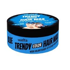 Dažantis plaukų formavimo vaškas Venita Trendy Hair Wax, mėlynas, 75 g kaina ir informacija | Plaukų formavimo priemonės | pigu.lt