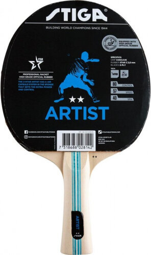 Stalo teniso raketė Stiga Artist ping pong racket, 1 vnt, juoda цена и информация | Stalo teniso raketės, dėklai ir rinkiniai | pigu.lt