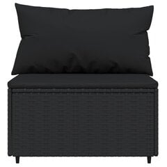 Sodo sofa vidaXL, juoda цена и информация | Садовые стулья, кресла, пуфы | pigu.lt