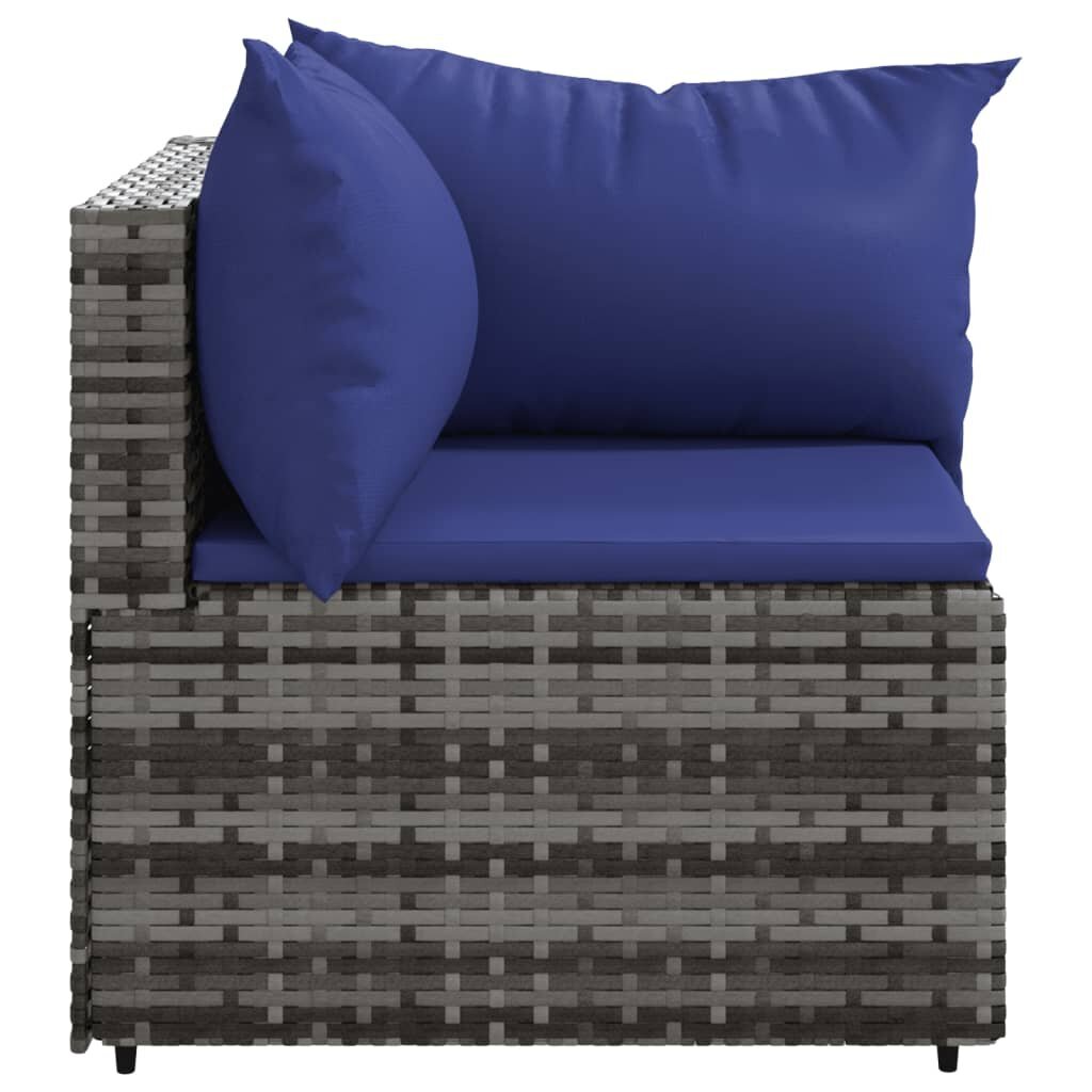 2-jų sodo sofų komplektas vidaXL, pilkas цена и информация | Lauko kėdės, foteliai, pufai | pigu.lt