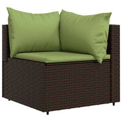 Kampinės sofos dalys vidaXL, rudos kaina ir informacija | Lauko kėdės, foteliai, pufai | pigu.lt